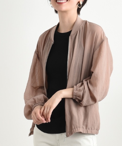 INTERPLANET（インタープラネット）の「Ｅボイルブルゾン（ブルゾン・レディース・ブラック/グレイッシュベージュ/ライトグレー/カーキ・FREE）」の4枚目の写真