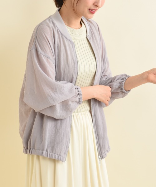 INTERPLANET（インタープラネット）の「Ｅボイルブルゾン（ブルゾン・レディース・ブラック/グレイッシュベージュ/ライトグレー/カーキ・FREE）」の8枚目の写真