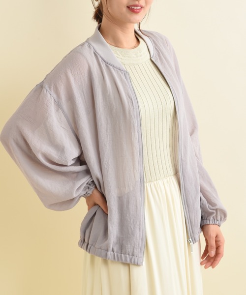 INTERPLANET（インタープラネット）の「Ｅボイルブルゾン（ブルゾン・レディース・ブラック/グレイッシュベージュ/ライトグレー/カーキ・FREE）」の9枚目の写真