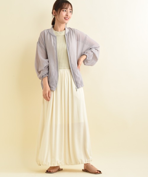 INTERPLANET（インタープラネット）の「Ｅボイルブルゾン（ブルゾン・レディース・ブラック/グレイッシュベージュ/ライトグレー/カーキ・FREE）」の13枚目の写真