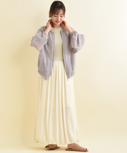 INTERPLANET（インタープラネット）の「Ｅボイルブルゾン（ブルゾン・レディース・ブラック/グレイッシュベージュ/ライトグレー/カーキ・FREE）」の18枚目の写真