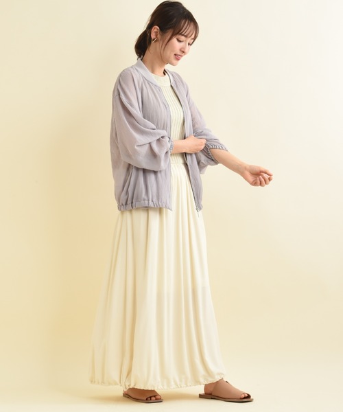 INTERPLANET（インタープラネット）の「Ｅボイルブルゾン（ブルゾン・レディース・ブラック/グレイッシュベージュ/ライトグレー/カーキ・FREE）」の14枚目の写真