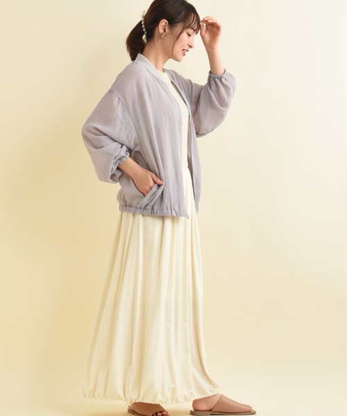 INTERPLANET（インタープラネット）の「Ｅボイルブルゾン（ブルゾン・レディース・ブラック/グレイッシュベージュ/ライトグレー/カーキ・FREE）」の15枚目の写真