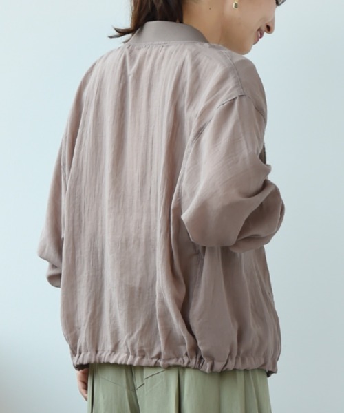 INTERPLANET（インタープラネット）の「Ｅボイルブルゾン（ブルゾン・レディース・ブラック/グレイッシュベージュ/ライトグレー/カーキ・FREE）」の22枚目の写真