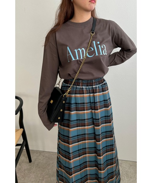 palm RICHE(ポームリシュ)の「AmeliaロゴロンT(Tシャツ/カットソー・レディース・ブラック/オフホワイト/チャコールグレー・M)」の3枚目の写真