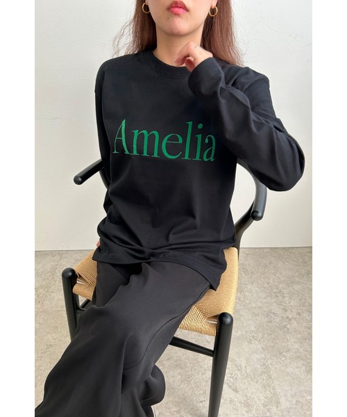 palm RICHE(ポームリシュ)の「AmeliaロゴロンT(Tシャツ/カットソー・レディース・ブラック/オフホワイト/チャコールグレー・M)」の2枚目の写真