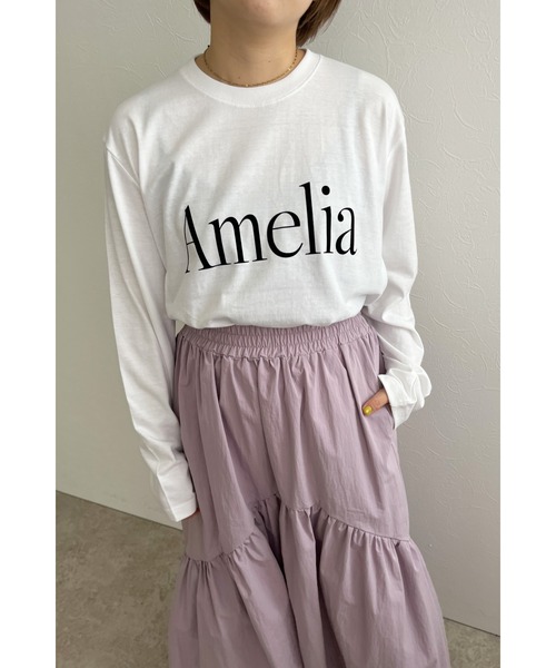 palm RICHE(ポームリシュ)の「AmeliaロゴロンT(Tシャツ/カットソー・レディース・ブラック/オフホワイト/チャコールグレー・M)」の6枚目の写真