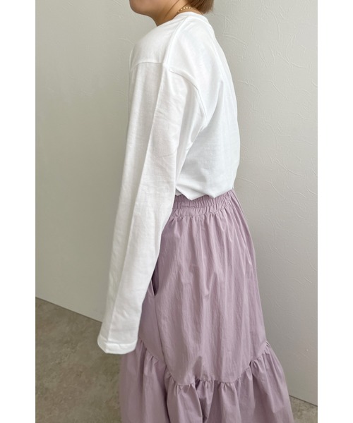 palm RICHE(ポームリシュ)の「AmeliaロゴロンT(Tシャツ/カットソー・レディース・ブラック/オフホワイト/チャコールグレー・M)」の7枚目の写真