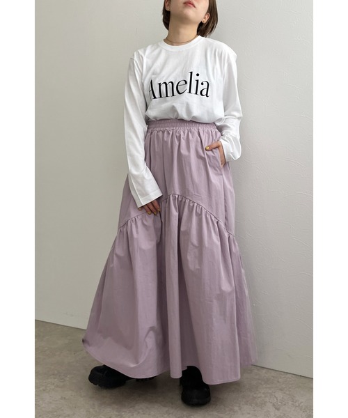 palm RICHE(ポームリシュ)の「AmeliaロゴロンT(Tシャツ/カットソー・レディース・ブラック/オフホワイト/チャコールグレー・M)」の4枚目の写真