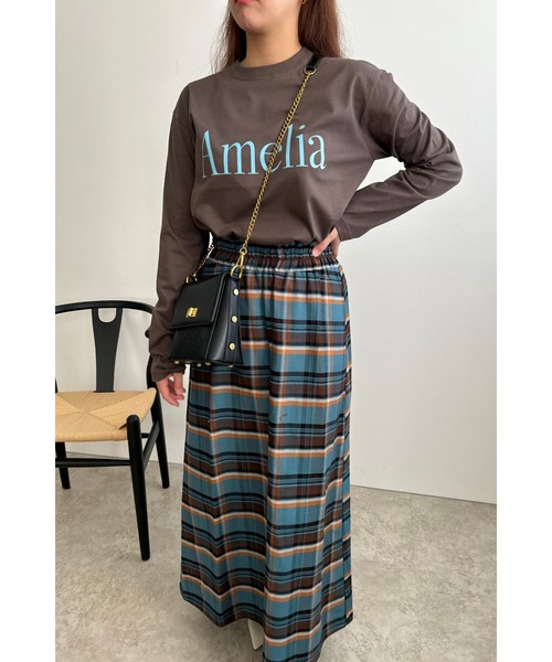 palm RICHE(ポームリシュ)の「AmeliaロゴロンT(Tシャツ/カットソー・レディース・ブラック/オフホワイト/チャコールグレー・M)」の12枚目の写真