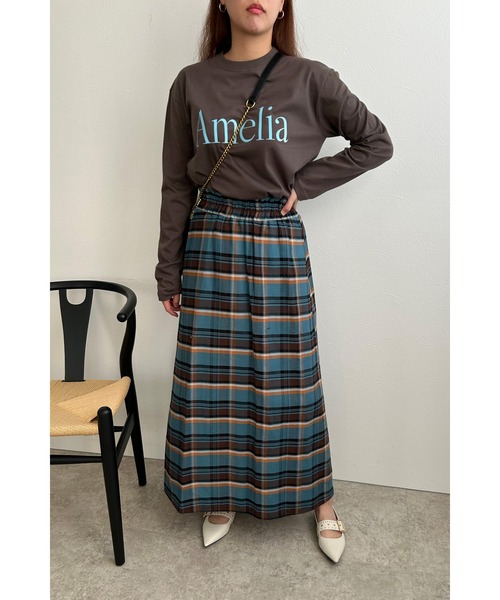 palm RICHE(ポームリシュ)の「AmeliaロゴロンT(Tシャツ/カットソー・レディース・ブラック/オフホワイト/チャコールグレー・M)」の13枚目の写真