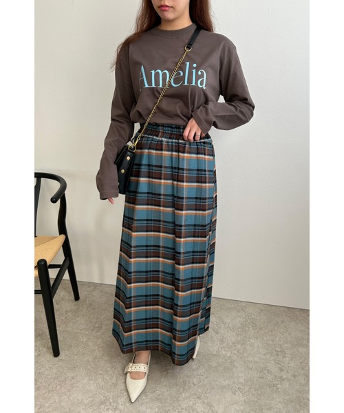 palm RICHE(ポームリシュ)の「AmeliaロゴロンT(Tシャツ/カットソー・レディース・ブラック/オフホワイト/チャコールグレー・M)」の17枚目の写真