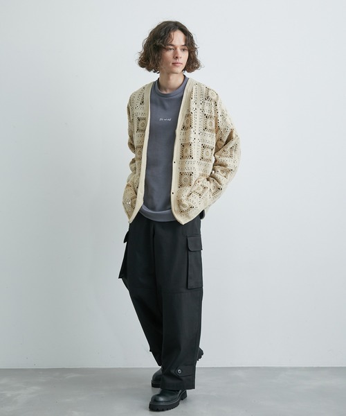 JUNRED（ジュンレッド）の「【 UNISEX 】クロシェルーズカーディガン（カーディガン/ボレロ・メンズ・ブラック/オフホワイト/グリーン/ベージュ・L/M）」の12枚目の写真