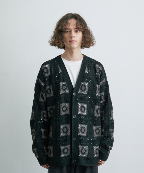 JUNRED（ジュンレッド）の「【 UNISEX 】クロシェルーズカーディガン（カーディガン/ボレロ・メンズ・ブラック/オフホワイト/グリーン/ベージュ・L/M）」の17枚目の写真