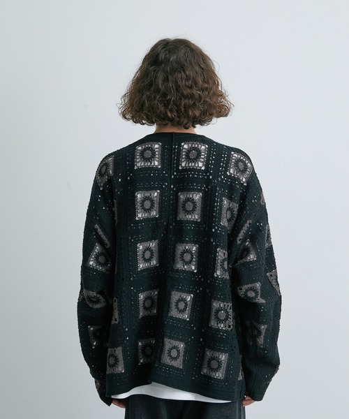 JUNRED（ジュンレッド）の「【 UNISEX 】クロシェルーズカーディガン（カーディガン/ボレロ・メンズ・ブラック/オフホワイト/グリーン/ベージュ・L/M）」の22枚目の写真