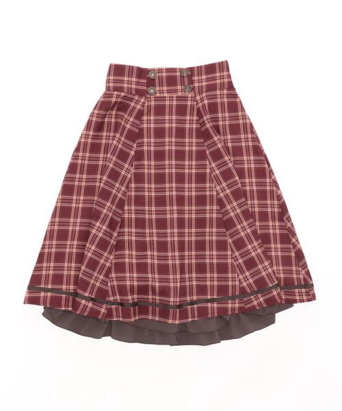 axes famme POETIQUE プリーツ切り替えスカート 赤 axes famme POETIQUE プリーツ切り替えスカート 赤 - メルカリ