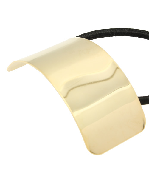 ELFORBR（エルフォーブル）の「メタルヘアプレートカフス（ヘアゴム・レディース・シルバー/ゴールド・FREE）」の4枚目の写真