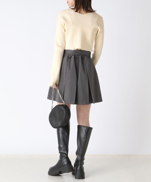 ぽん36 Heather（ヘザー）の「フロントチェーンリブニット 189225