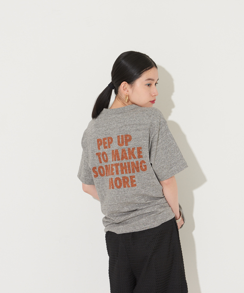 RUSSELL（ラッセル）の「【別注】RUSSELLプリントTシャツ（Tシャツ/カットソー・レディース・ブルー/グリーン/ホワイト/グレー・フリー）」の3枚目の写真