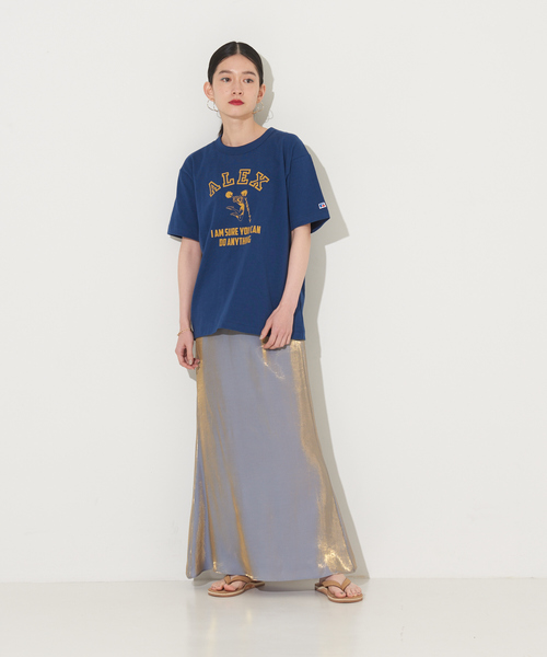 RUSSELL（ラッセル）の「【別注】RUSSELLプリントTシャツ（Tシャツ/カットソー・レディース・ブルー/グリーン/ホワイト/グレー・フリー）」の17枚目の写真