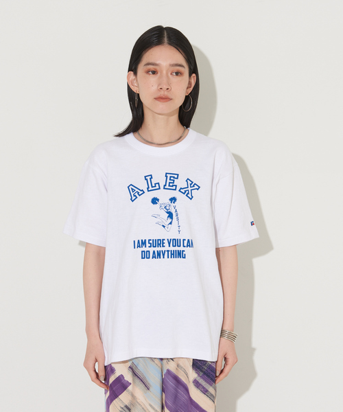 RUSSELL（ラッセル）の「【別注】RUSSELLプリントTシャツ（Tシャツ/カットソー・レディース・ブルー/グリーン/ホワイト/グレー・フリー）」の5枚目の写真