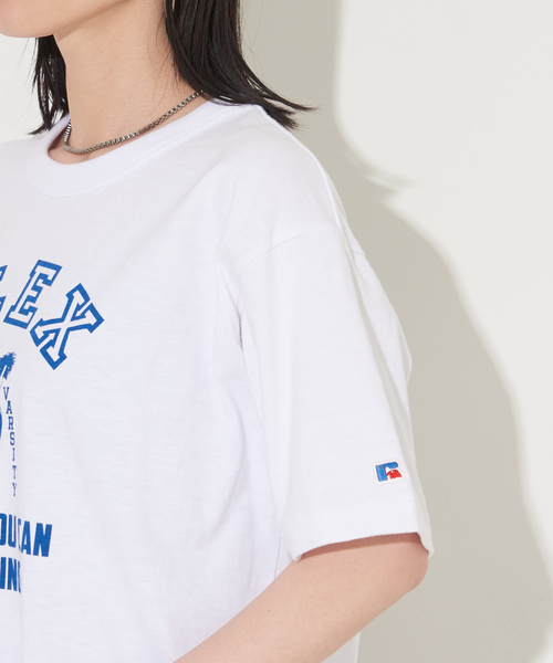 RUSSELL（ラッセル）の「【別注】RUSSELLプリントTシャツ（Tシャツ/カットソー・レディース・ブルー/グリーン/ホワイト/グレー・フリー）」の20枚目の写真