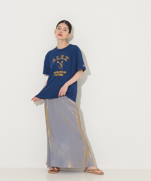 RUSSELL（ラッセル）の「【別注】RUSSELLプリントTシャツ（Tシャツ/カットソー・レディース・ブルー/グリーン/ホワイト/グレー・フリー）」の15枚目の写真