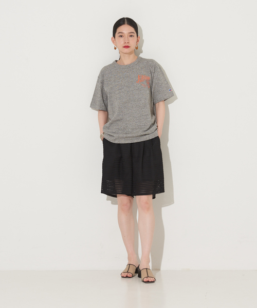 RUSSELL（ラッセル）の「【別注】RUSSELLプリントTシャツ（Tシャツ/カットソー・レディース・ブルー/グリーン/ホワイト/グレー・フリー）」の21枚目の写真