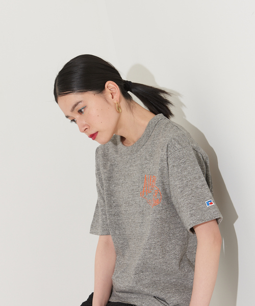 RUSSELL（ラッセル）の「【別注】RUSSELLプリントTシャツ（Tシャツ/カットソー・レディース・ブルー/グリーン/ホワイト/グレー・フリー）」の19枚目の写真