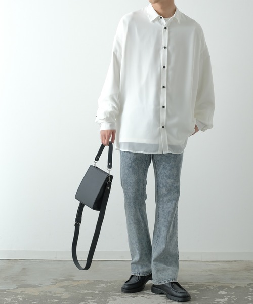 improves(インプローブス)の「合皮 ショルダー サコッシュ(ハンドバッグ・メンズ・ブラック・FREE)」の10枚目の写真