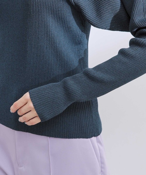 ROPE'(ロペ)の「リブフォルムスリーブニット(ニット/セーター・レディース・ホワイト/ミント/ネイビー・38)」の17枚目の写真