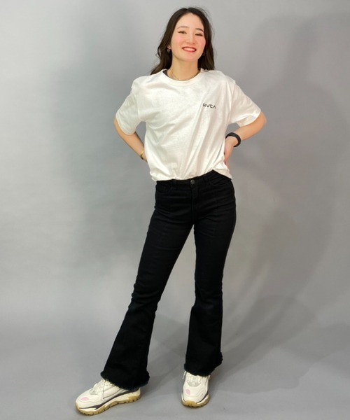 RVCA(ルーカ)の「【ムラサキスポーツ別注】RVCA/ルーカ ルーズシルエット/無地/バックプリントロゴTシャツ BD043-P21(Tシャツ/カットソー・レディース・ホワイト×ブラック/ブラック×ブラック/グレー・S/M/L)」の9枚目の写真