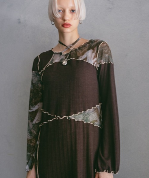 sahara（サハラ）の「Marble Switching Dress（ワンピース）」 - WEAR