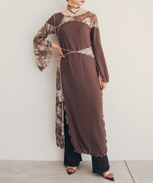 sahara（サハラ）の「Marble Switching Dress（ワンピース）」 - WEAR