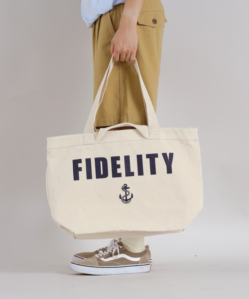 FIDELITY(フィデリティ)の「CANVAS TOTE - LARGE / キャンバストートバッグ(トートバッグ・メンズ・キナリ/ブラック・LARGE)」の13枚目の写真