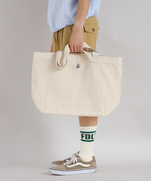 FIDELITY(フィデリティ)の「CANVAS TOTE - LARGE / キャンバストートバッグ(トートバッグ・メンズ・キナリ/ブラック・LARGE)」の14枚目の写真