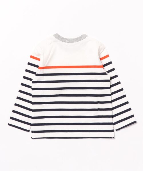 Tappet（タペット）の「パネルボーダーTシャツ（Tシャツ/カットソー・キッズ・オフホワイト・120cm/160cm/130cm/140cm/110cm/150cm/90cm/100cm）」の2枚目の写真