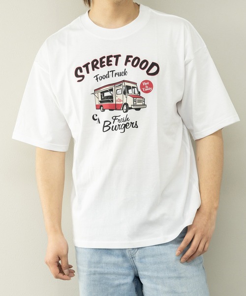 STYLEBLOCK(スタイルブロック)の「半袖プリントBIGTシャツ(Tシャツ/カットソー・メンズ・ホワイト/ネイビー/イエロー・M/L/LL)」の2枚目の写真