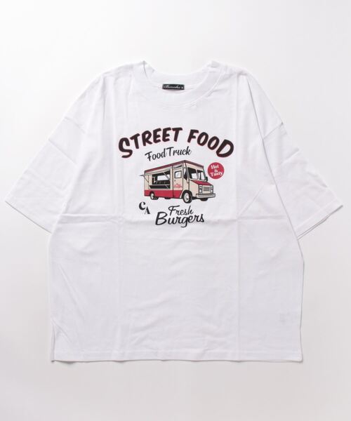 STYLEBLOCK(スタイルブロック)の「半袖プリントBIGTシャツ(Tシャツ/カットソー・メンズ・ホワイト/ネイビー/イエロー・M/L/LL)」の5枚目の写真