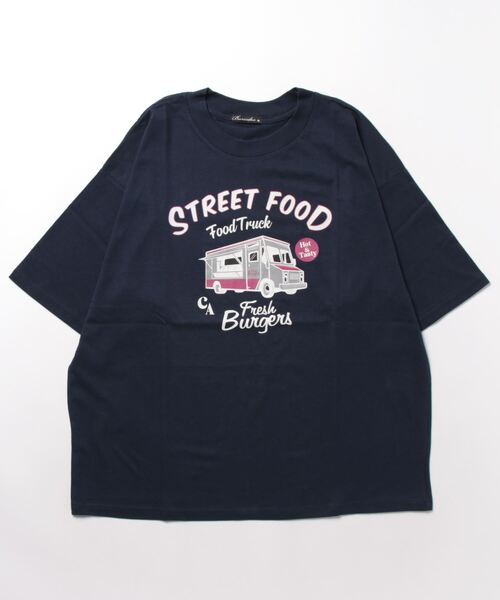 STYLEBLOCK(スタイルブロック)の「半袖プリントBIGTシャツ(Tシャツ/カットソー・メンズ・ホワイト/ネイビー/イエロー・M/L/LL)」の6枚目の写真