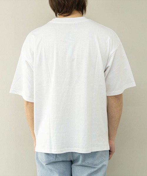 STYLEBLOCK(スタイルブロック)の「半袖プリントBIGTシャツ(Tシャツ/カットソー・メンズ・ホワイト/ネイビー/イエロー・M/L/LL)」の9枚目の写真