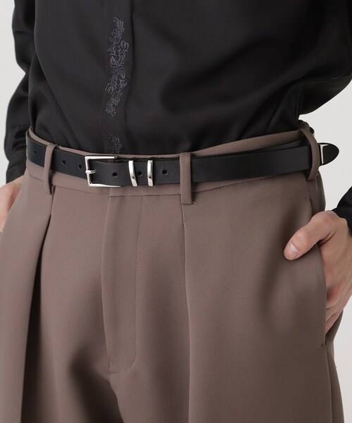 tk.TAKEO KIKUCHI(ティーケータケオキクチ)の「◆シンプルナローレザーベルト(ベルト・メンズ・ブラック系/ブラック系1/ブラック・00)」の11枚目の写真