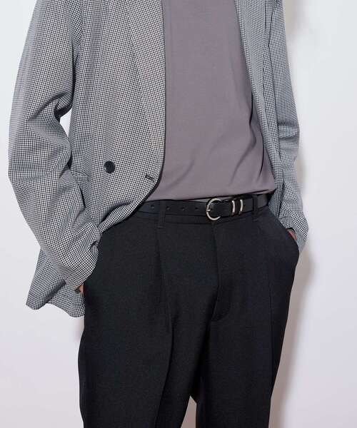 tk.TAKEO KIKUCHI(ティーケータケオキクチ)の「◆シンプルナローレザーベルト(ベルト・メンズ・ブラック系/ブラック系1/ブラック・00)」の15枚目の写真