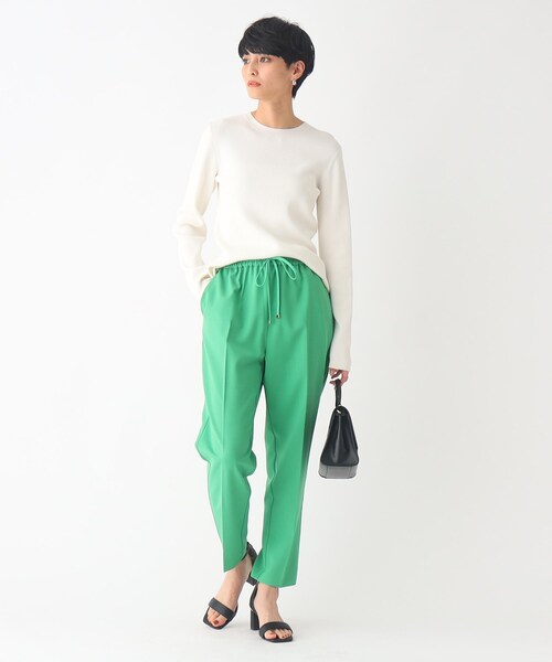 OPAQUE.CLIP（オペークドットクリップ）の「◆オーガニックコットン リブニットプルオーバー【UVケア/洗濯機洗い可】（ニット/セーター・レディース・ブラック/オフホワイト/レモンイエロー/ホワイト系5・42/36/40/38）」の11枚目の写真