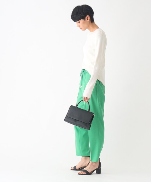 OPAQUE.CLIP（オペークドットクリップ）の「◆オーガニックコットン リブニットプルオーバー【UVケア/洗濯機洗い可】（ニット/セーター・レディース・ブラック/オフホワイト/レモンイエロー/ホワイト系5・42/36/40/38）」の14枚目の写真