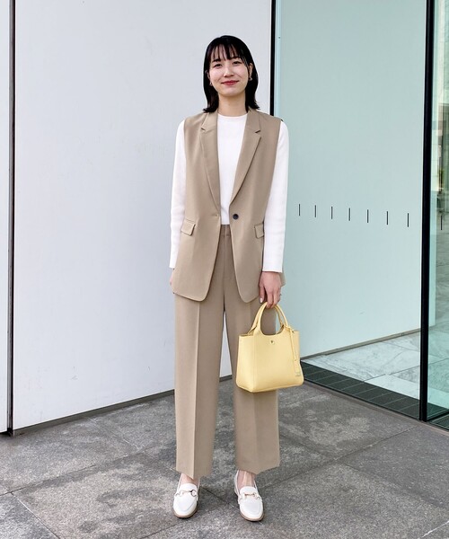 OPAQUE.CLIP（オペークドットクリップ）の「◆オーガニックコットン リブニットプルオーバー【UVケア/洗濯機洗い可】（ニット/セーター・レディース・ブラック/オフホワイト/レモンイエロー/ホワイト系5・42/36/40/38）」の17枚目の写真