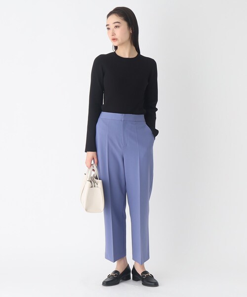 OPAQUE.CLIP（オペークドットクリップ）の「◆オーガニックコットン リブニットプルオーバー【UVケア/洗濯機洗い可】（ニット/セーター・レディース・ブラック/オフホワイト/レモンイエロー/ホワイト系5・42/36/40/38）」の15枚目の写真