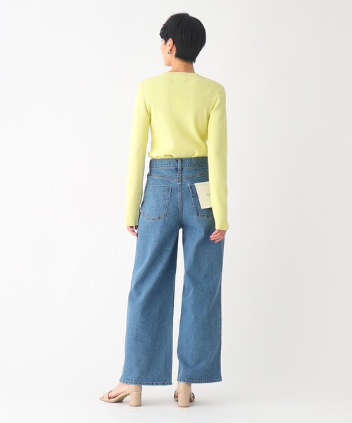 OPAQUE.CLIP（オペークドットクリップ）の「◆オーガニックコットン リブニットプルオーバー【UVケア/洗濯機洗い可】（ニット/セーター・レディース・ブラック/オフホワイト/レモンイエロー/ホワイト系5・42/36/40/38）」の22枚目の写真