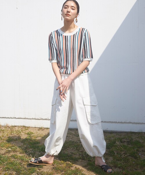 THE SHOP TK （ザ ショップ ティーケー ）の「◆【ヒルナンデス！で紹介】ドロストカーゴパンツ（その他パンツ・レディース・ホワイト系/カーキ・99）」の13枚目の写真