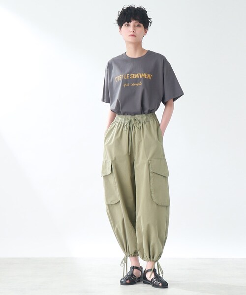 THE SHOP TK （ザ ショップ ティーケー ）の「◆【ヒルナンデス！で紹介】ドロストカーゴパンツ（その他パンツ・レディース・ホワイト系/カーキ・99）」の21枚目の写真